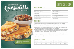 Quesadilla with Salsa Recipe Card