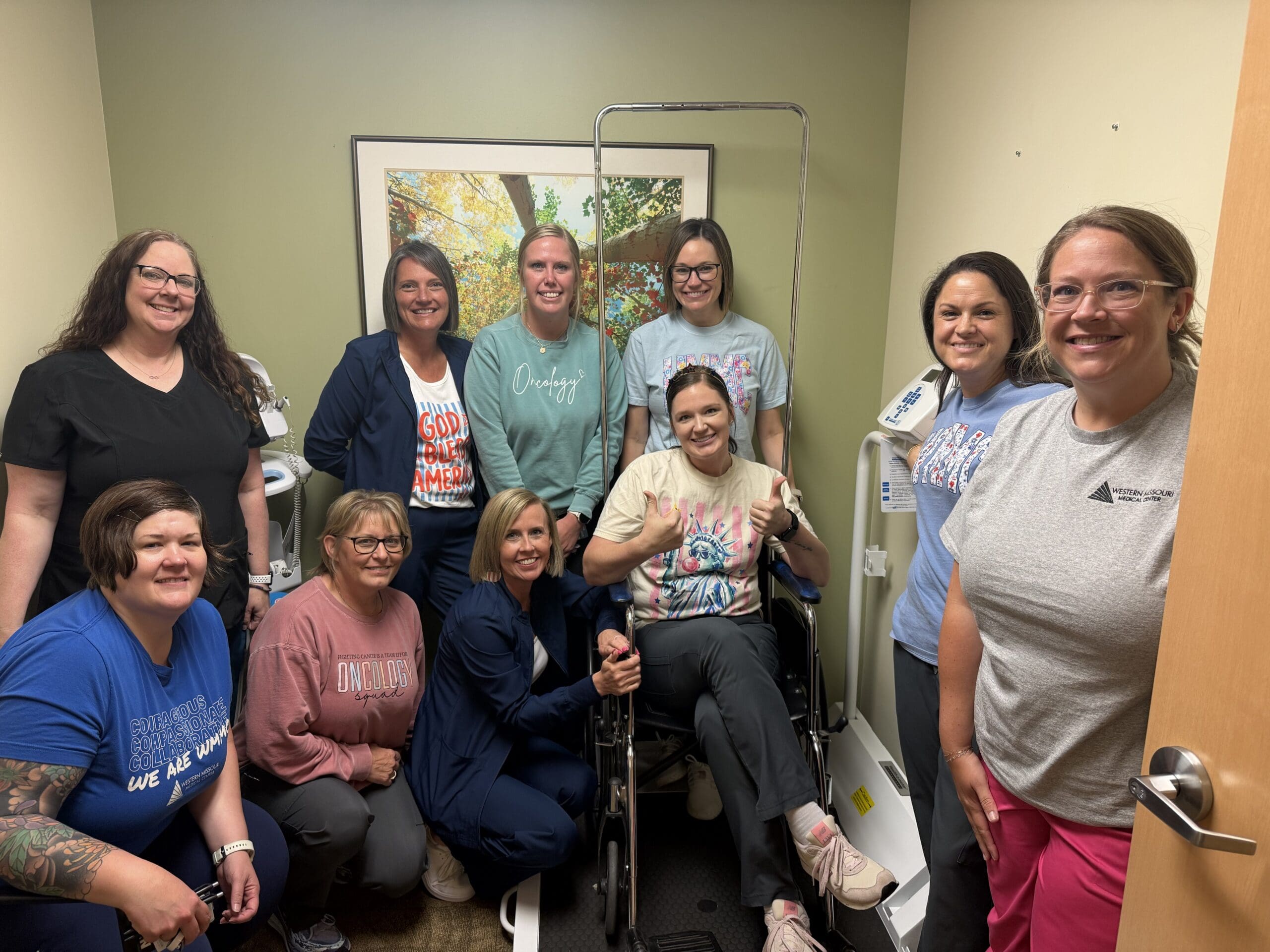 Wheelchair-accessible scale in the Cancer and Infusion Center